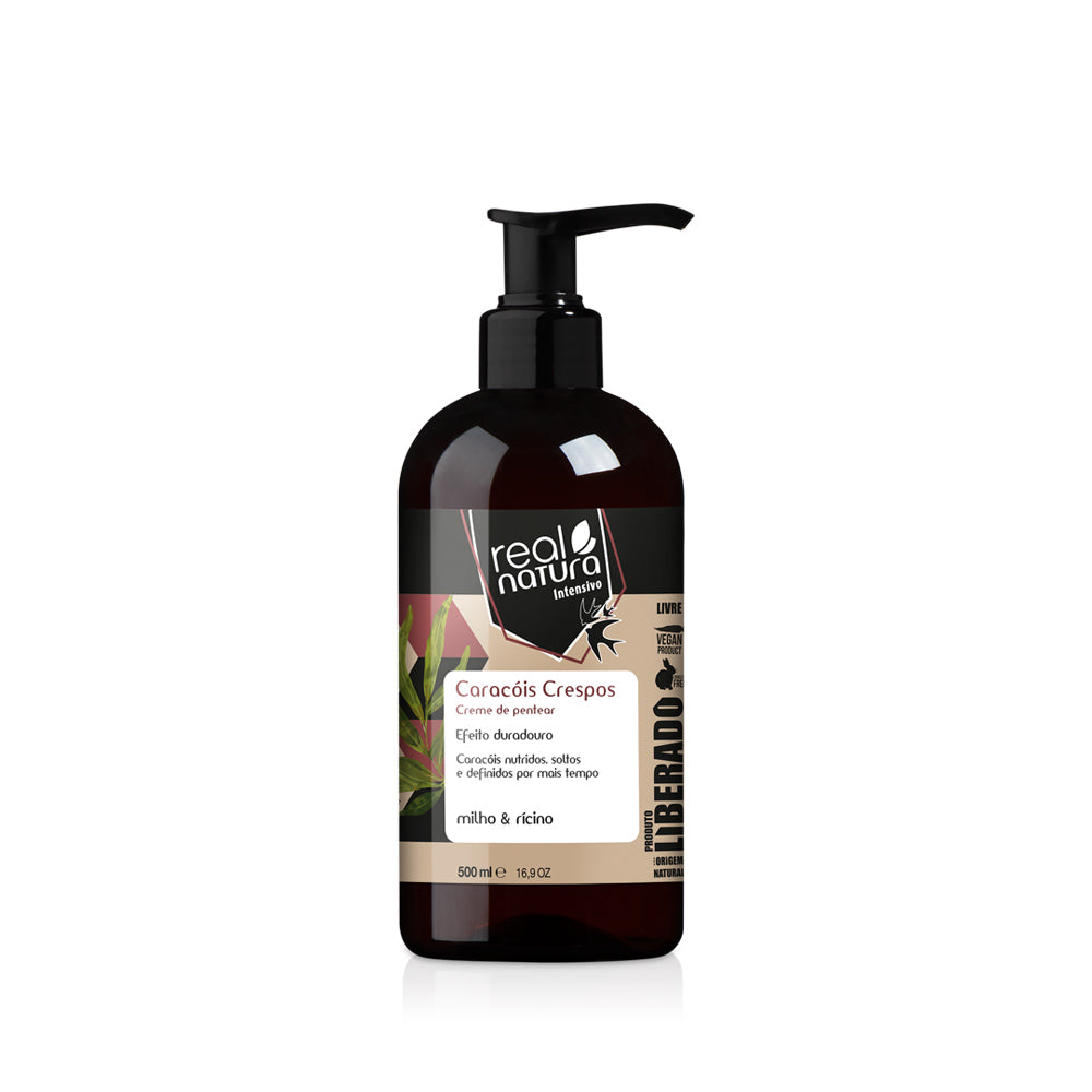 Creme de Pentear Caracóis Crespos Liberado Real Natura 500ml