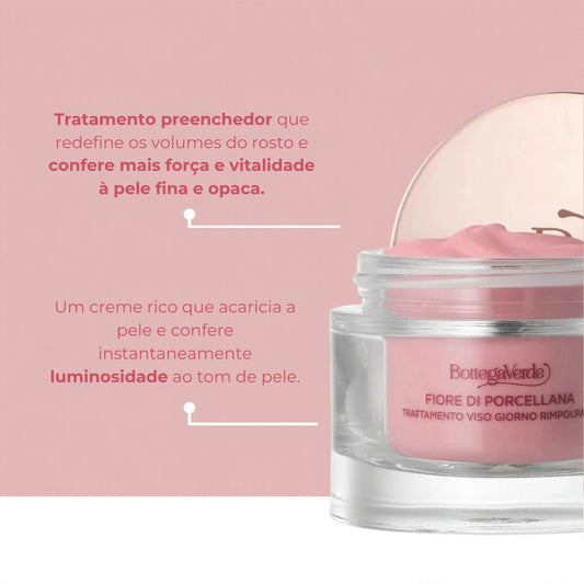Creme de Rosto Dia Pele Madura Volumizador Fiore di Porcellana 50ml