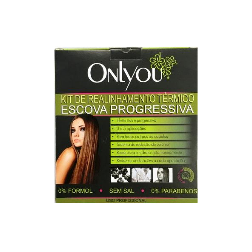 Kit de Alisamento Térmico Onlyou Escova Progressiva