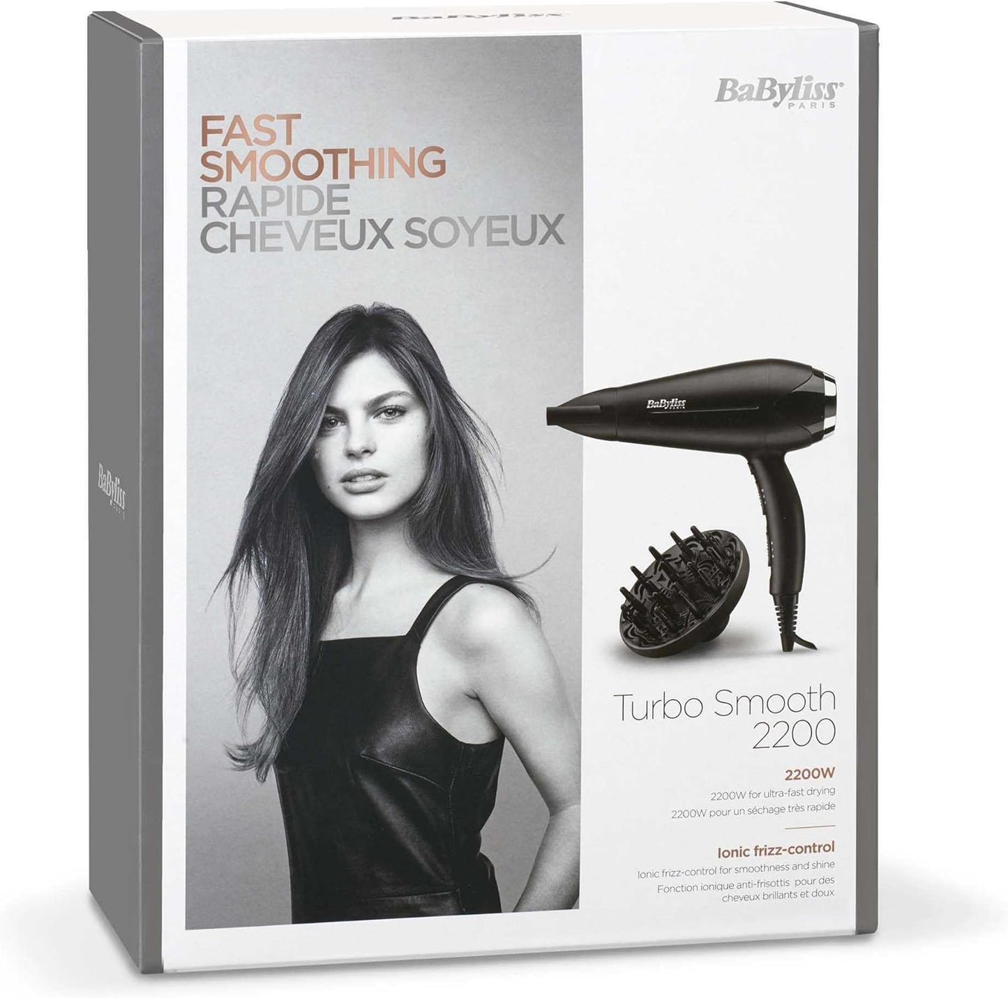 Secador de Cabelo Iónico TURBO SMOOTH 2200W Babyliss Paris D572DE