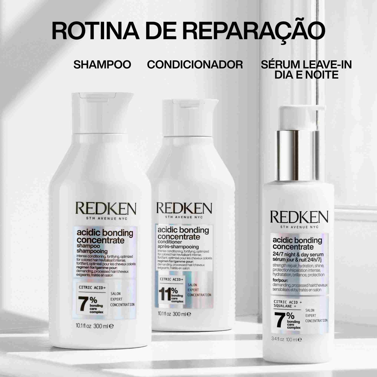 Acidic Bonding Concentrate Sérum 24/7 Dia e Noite Redken