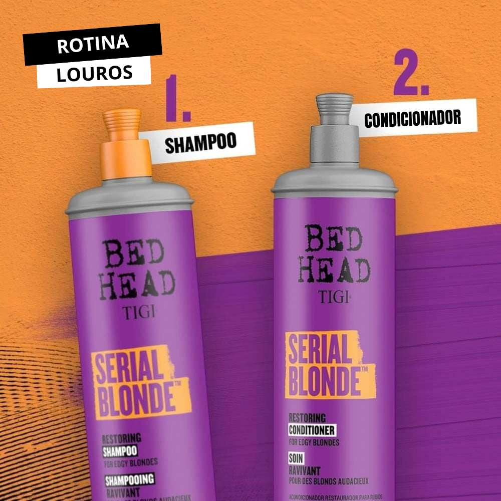 Match Louros Luminosos Serial Blond Bed Head Shampoo + Condicionador 400ml