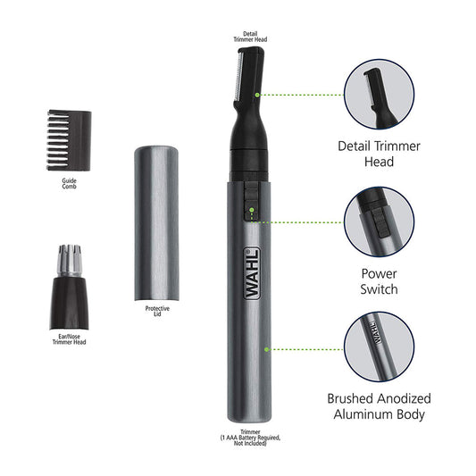 Aparador de Pêlos do Nariz e Orelhas Micro Grooms Man Wahl