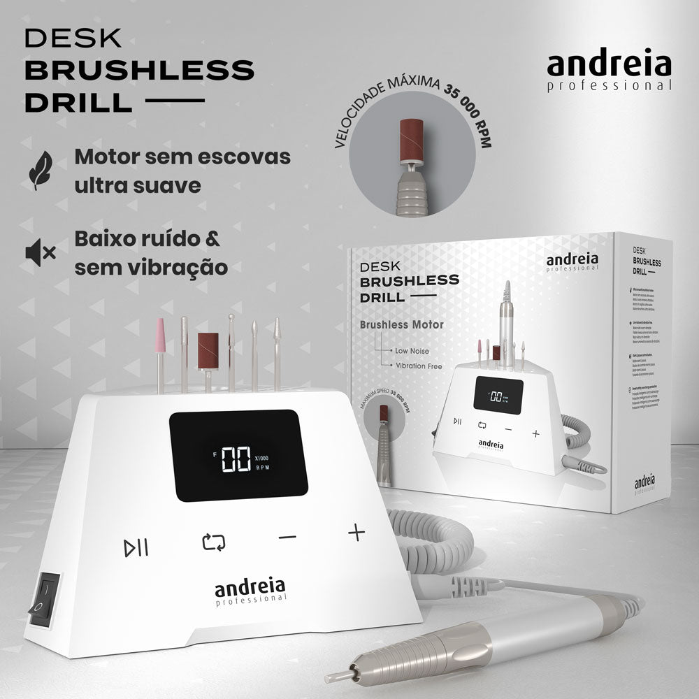 Set Manicure Desk Brushless Drill Andreia Professional