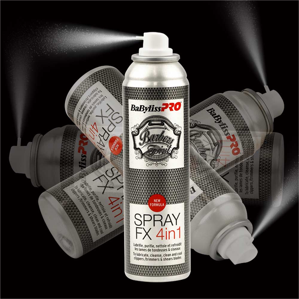 Spray Lubrificante 4 em 1 para Máquinas Babyliss PRO