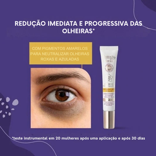 Creme Contorno Olhos Amarelo Todos Tipos Pele Fiore di Porcellana 10ml