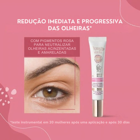 Creme Contorno Olhos Rosa Todos Tipos Pele Fiore di Porcellana 10ml