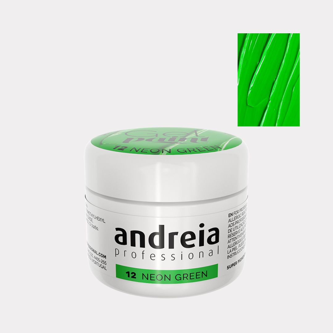 Gel Paint Andreia Professional cor 12 Neon Green