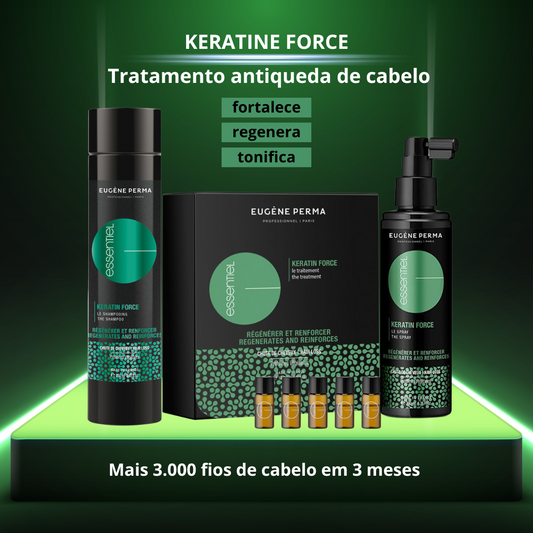 Tratamento Antiqueda Keratin Force Essentiel 12x3,5ml