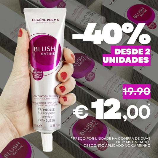 coloração direta blush satine de eugene perma com desconto de 40% a partir de duas unidades.