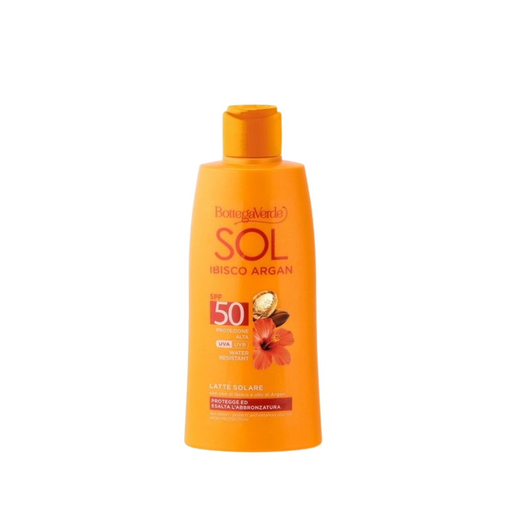 Leite Corpo Sol Ibisco Argan FP 50 200ml