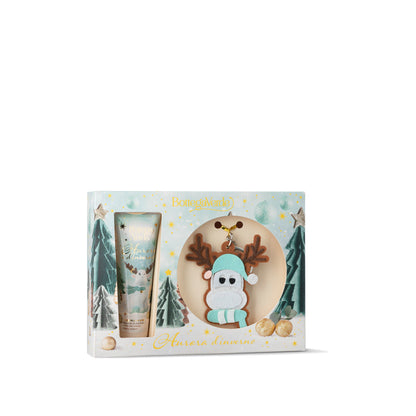 Coffret Creme de Mãos e Porta-Chaves Rena Aurora D'Inverno