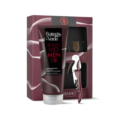 Coffret Man Shampoo Rosso Momento + Saca-Rolhas