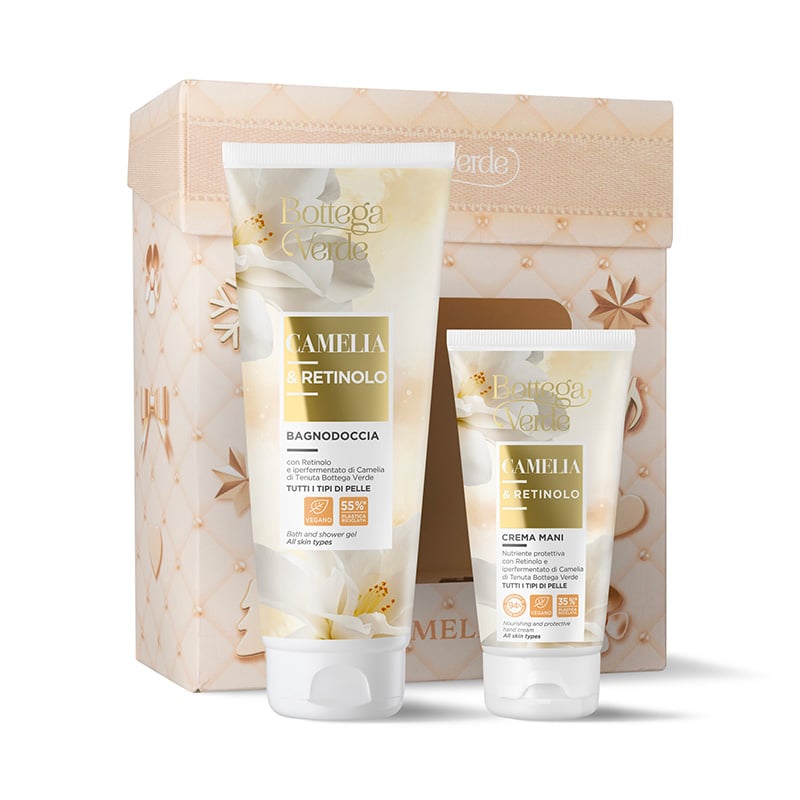 Coffret Camelia e Retinolo Gel de Banho e Creme de mãos