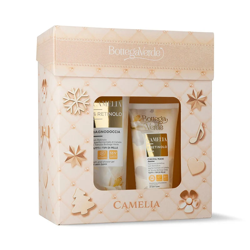 Coffret Camelia e Retinolo Gel de Banho e Creme de mãos