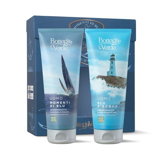 Coffret Man Momenti di Blue e Blue D'Acqua Shampoo