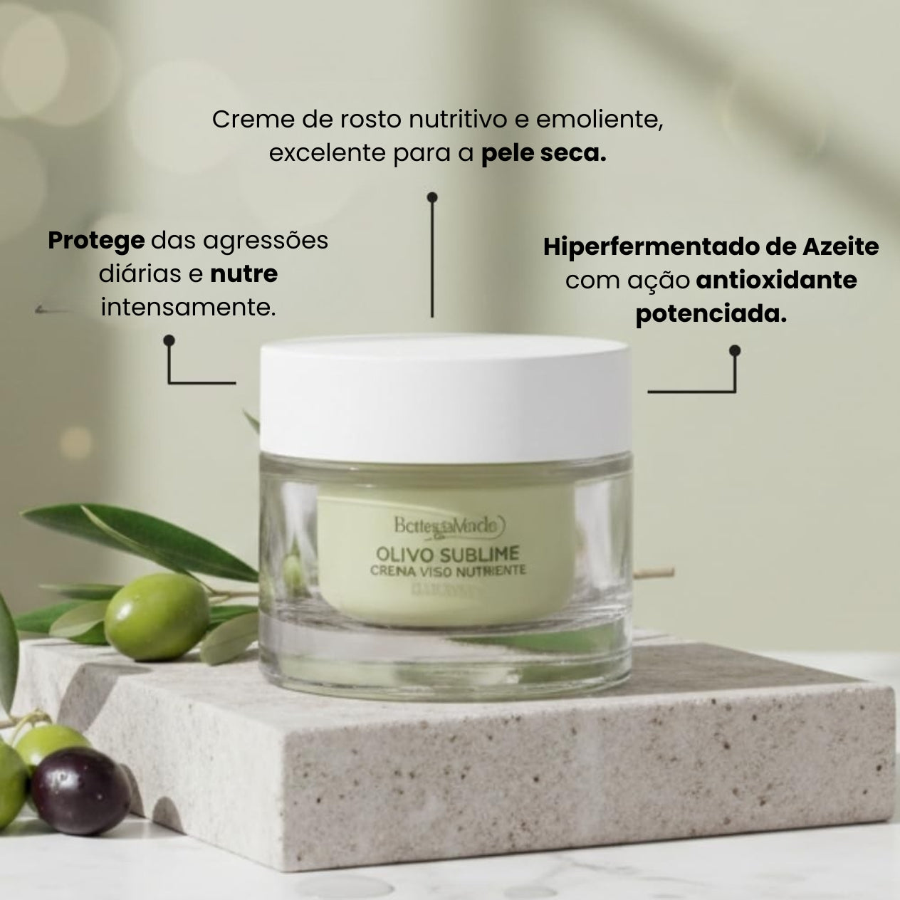 Creme de Rosto Pele Normal a Seca Olivo Sublime 50ml