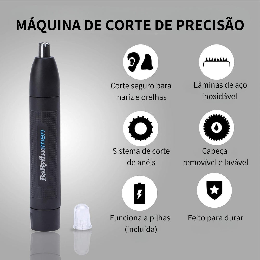 Aparador de Pelos do Nariz e Orelhas Babyliss Men E650E