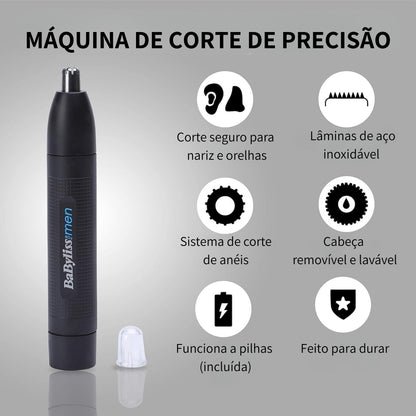 Aparador de Pelos do Nariz e Orelhas Babyliss Men E650E