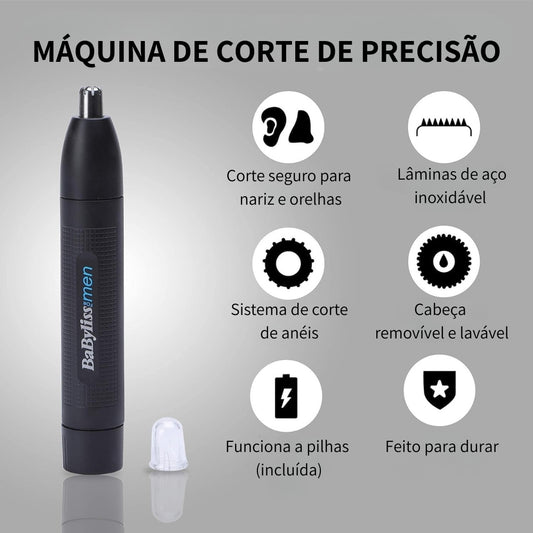 Aparador de Pelos do Nariz e Orelhas Babyliss Men E650E