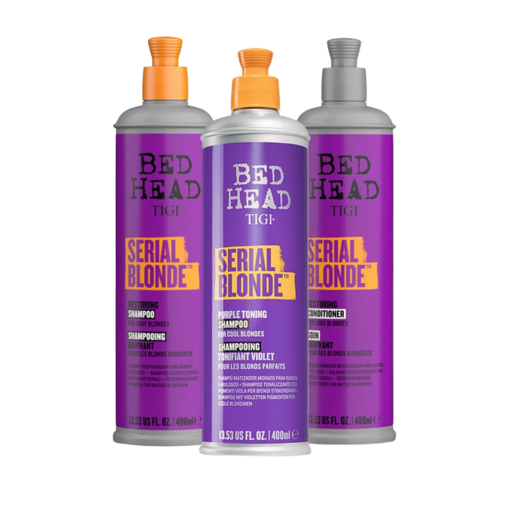 Match Louro Platinado Serial Blond Bed Head Shampoo + Condicionador + Shampoo Neutralizante 400ml