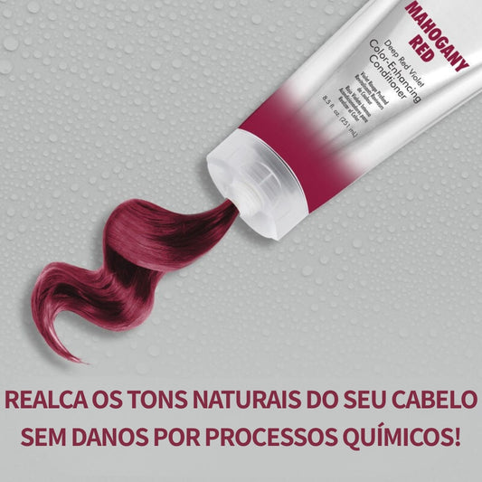 Condicionador Realçador de Cor Vermelho Acaju CHI Color Illuminate Mahogany Red 251ml