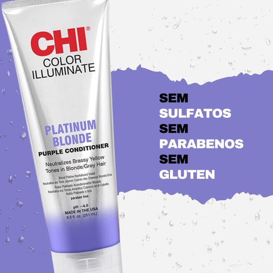Condicionador Tonalizante CHI Platinum Blonde CHI Color Illuminate 251ml