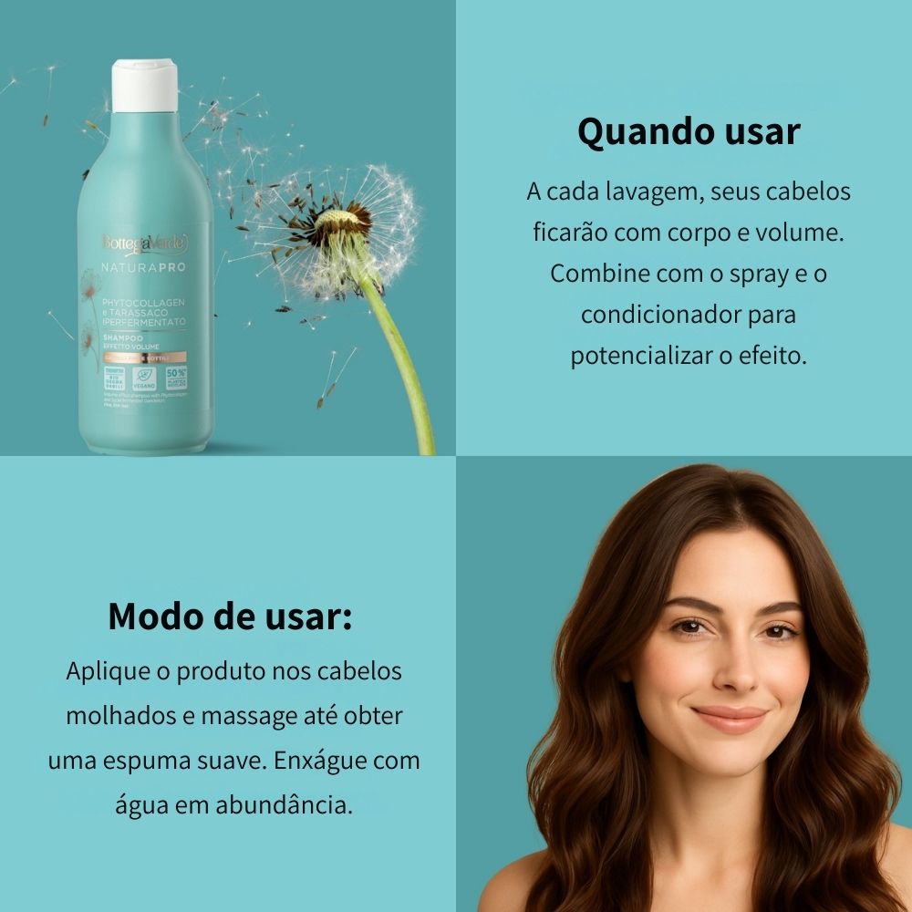 Shampoo Volume Effect Natura Pro Bottega Verde 250ml