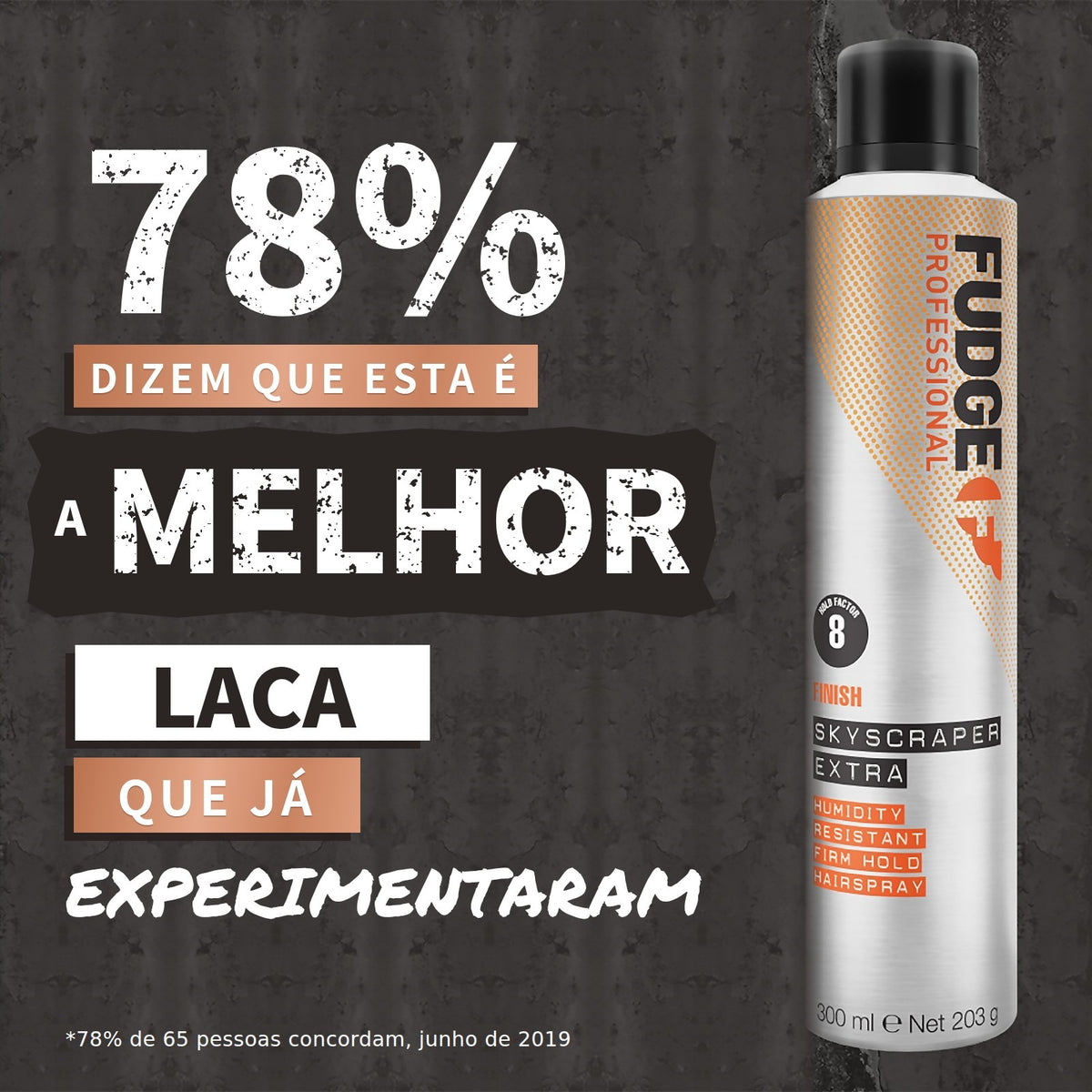 Laca de Fixação Forte Skyscraper Extra Fudge Professional 300ml — detalhe