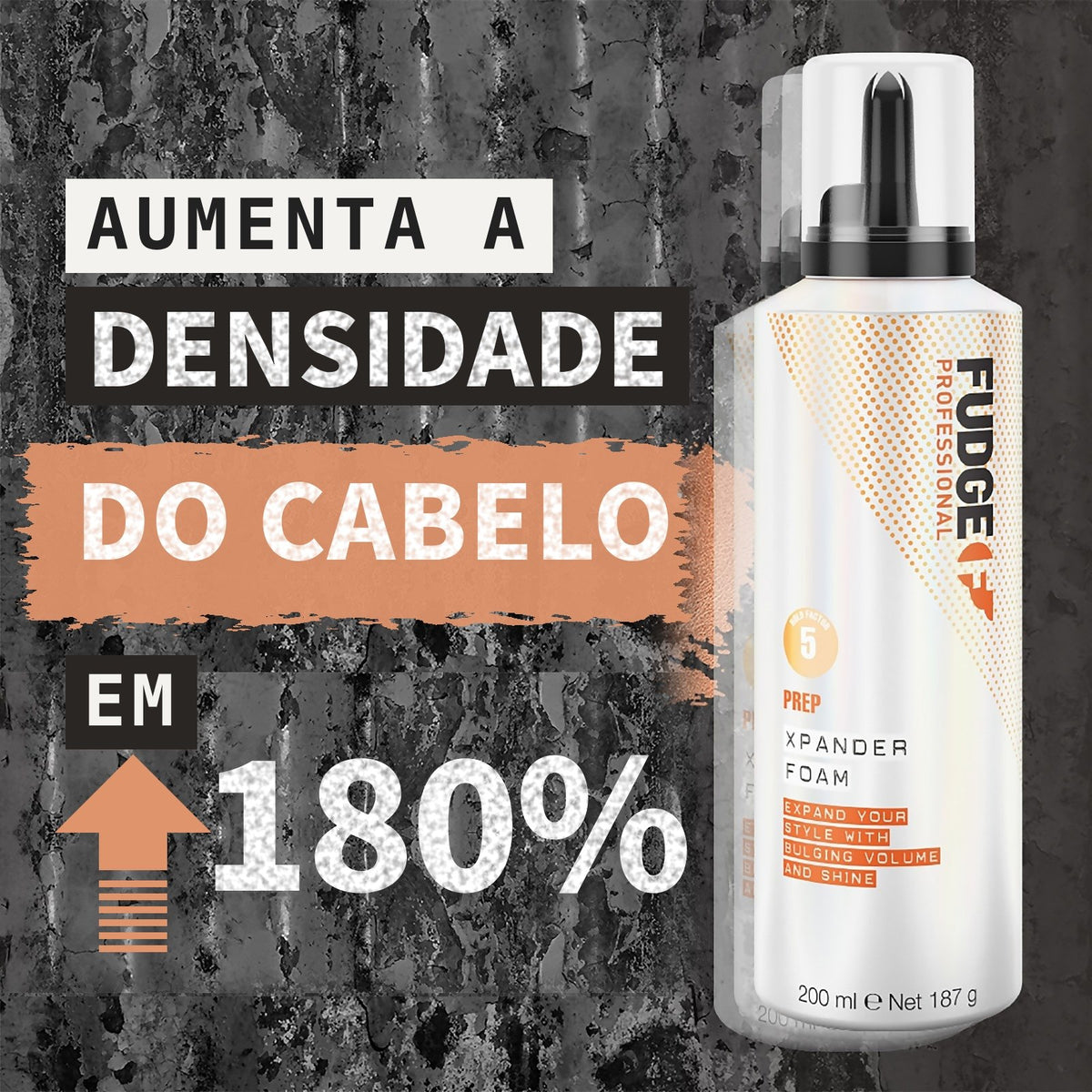 Espuma de Volume Xpander Foam Fudge Professional 200ml — detalhe