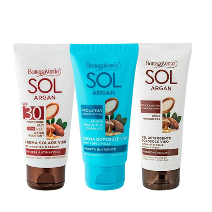 Ritual Rosto Sol Argan Limpeza + Proteção + After Sun