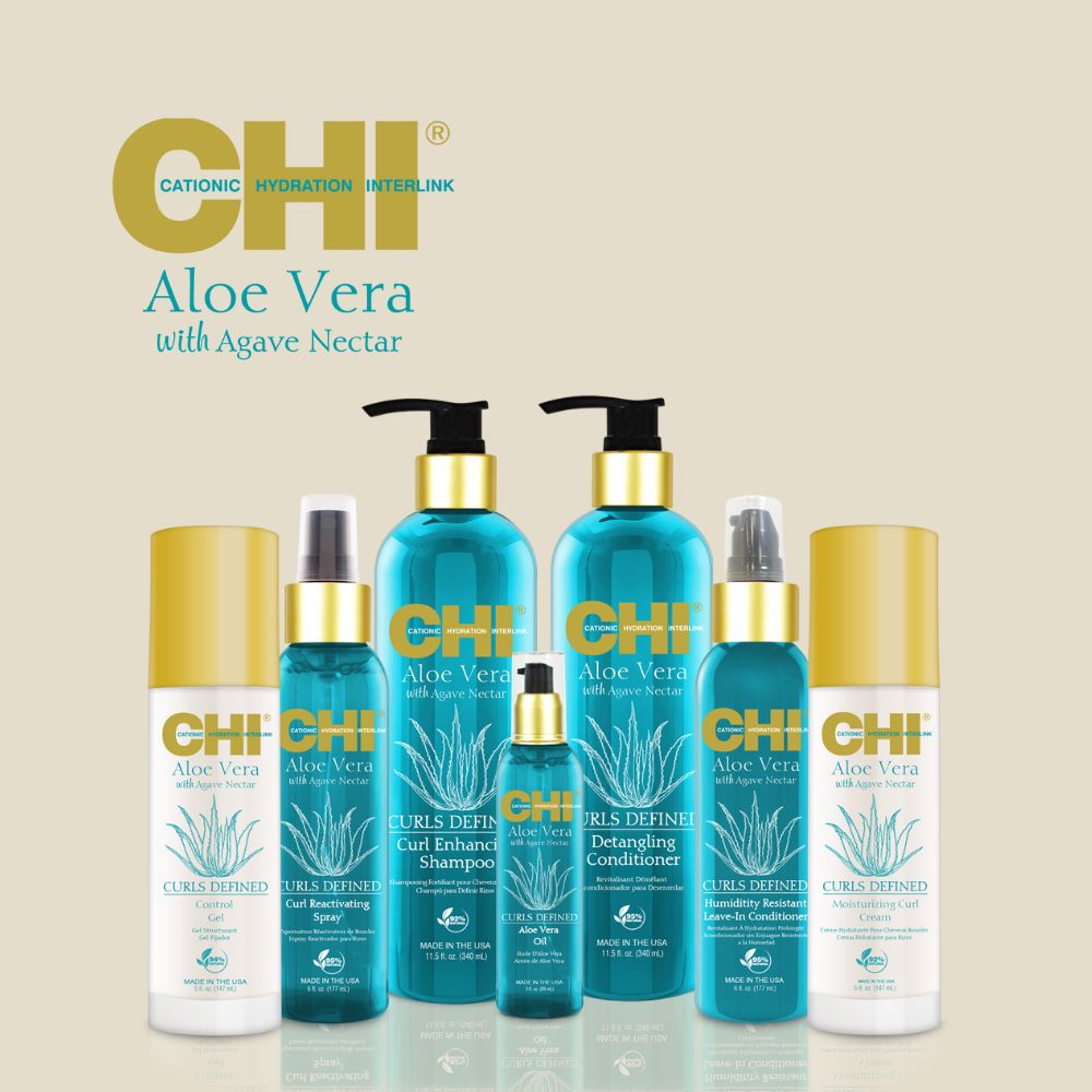 Spray Reativador de caracóis CHI Curls Defined Aloe Vera 177ml