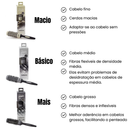 Escova de Brushing por Tipo de Cabelo Termix Profissional