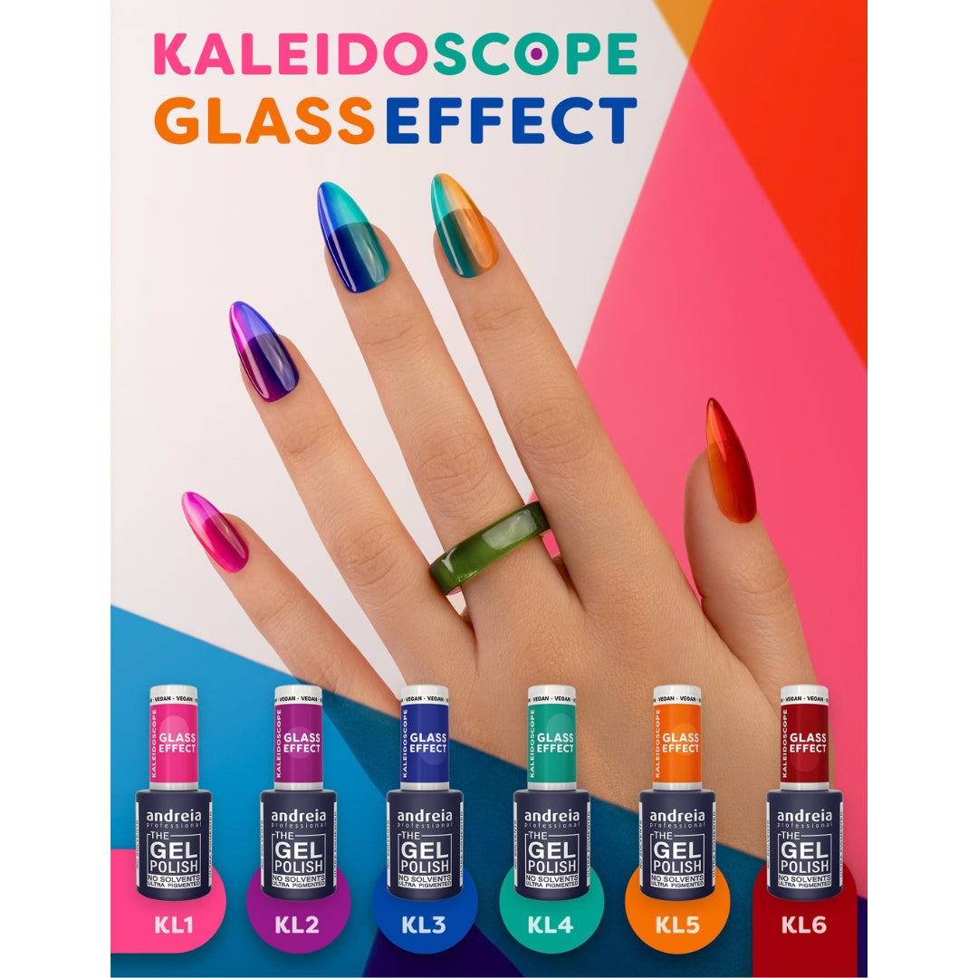 The Gel Polish Kaleidoscope Glass Effect Andreia Professional