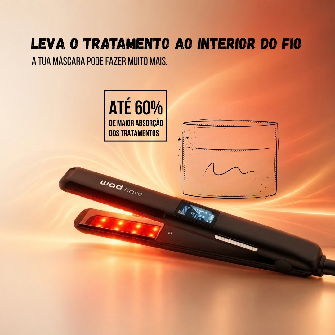 Prancha Ultrassónica Kare Wad: até 60% maior absorção do tratamento, sem calor