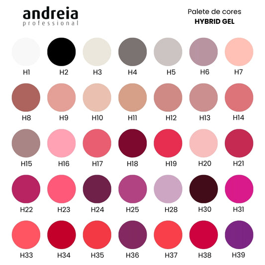 Catálogo de cores Hybrid Gel Fusion Color Andreia Professional I