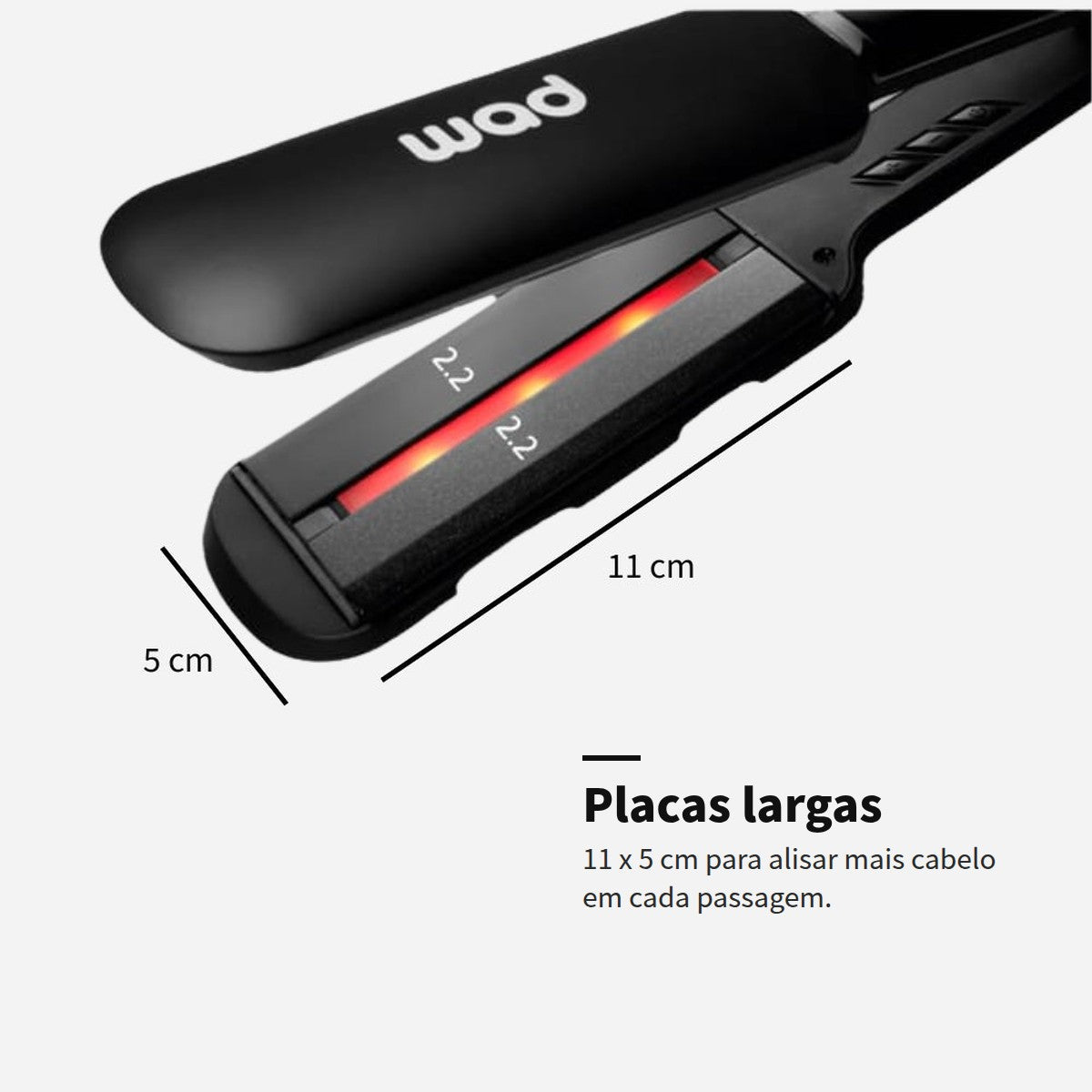 Prancha Unique Wad com placas largas