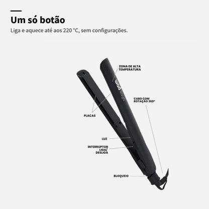 Prancha Kaya Wad com um só botão, a 220 °C
