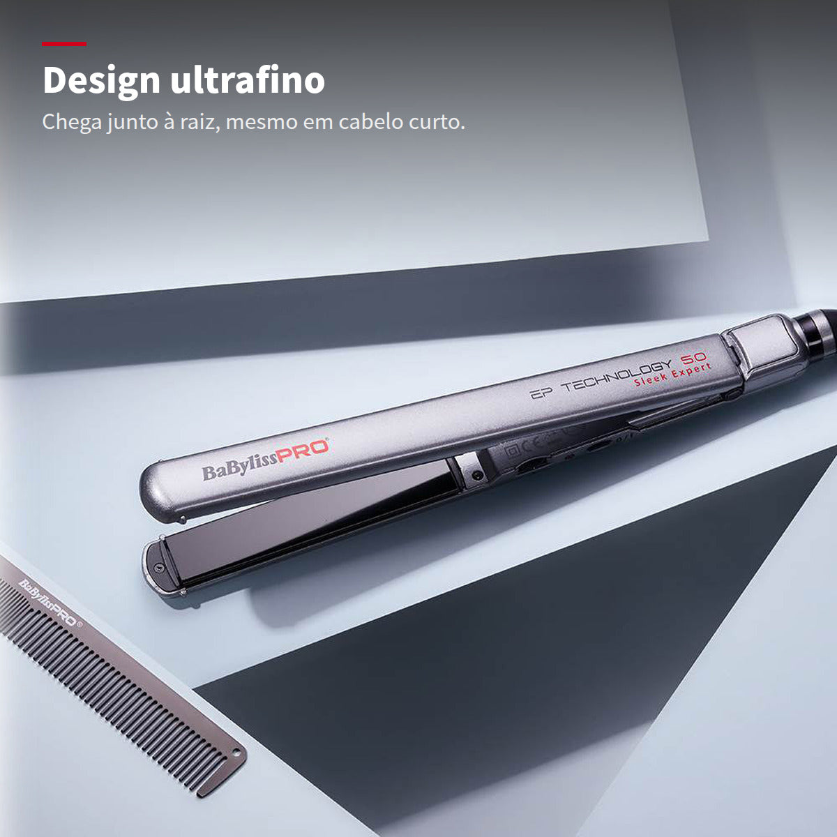 Prancha Sleek Expert Babyliss Pro com design ultrafino