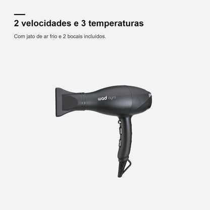 Secador Ayra Wad com 2 velocidades, 3 temperaturas e ar frio
