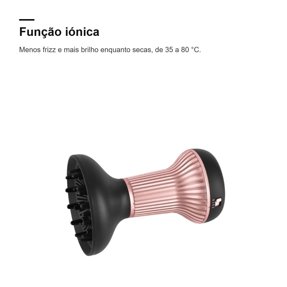 Secador Oniq Wad com função iónica, de 35 a 80 °C