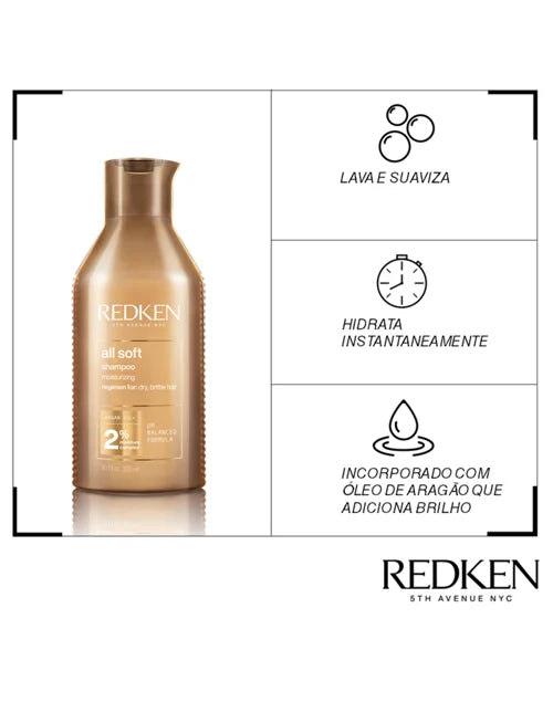 Shampoo All Soft Redken 300ml